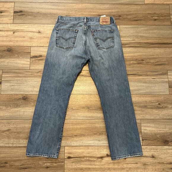 Men's Levis 501 Original Fit Denim Jeans SZ 36x30 Blue Button Fly Modern Red Tab - Picture 7 of 13